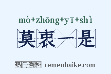 莫衷一是是什么意思的图片
